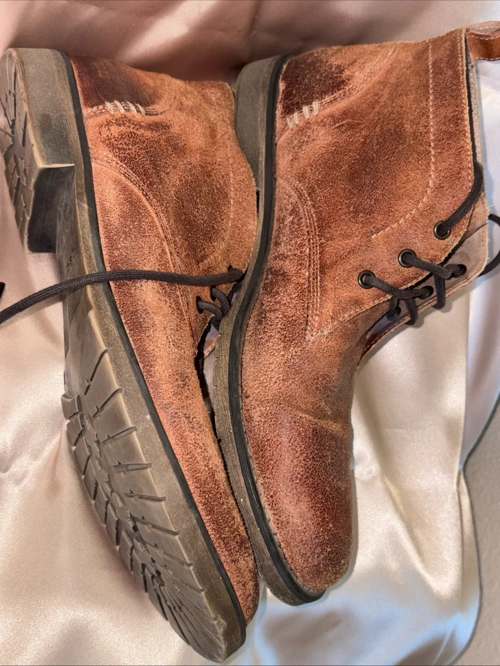 BED|STU Men's Chestnut Brown Suede Chukka Boots Men Sz 12